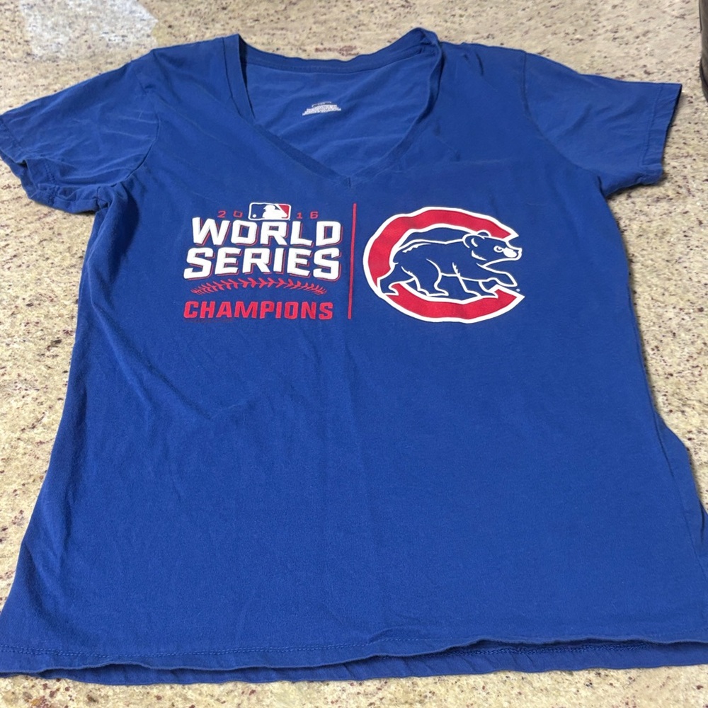 Source Unknown Blue World Series Champions Tee